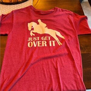 Pink Graphic T-Shirt with Equestrian Print